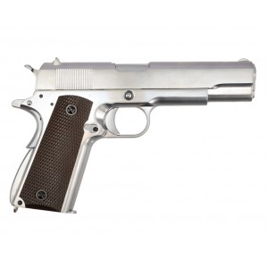 Страйкбольный пистолет WE Colt M1911A1 Gen 2 (silver, CO2, WE-E017C-SV)